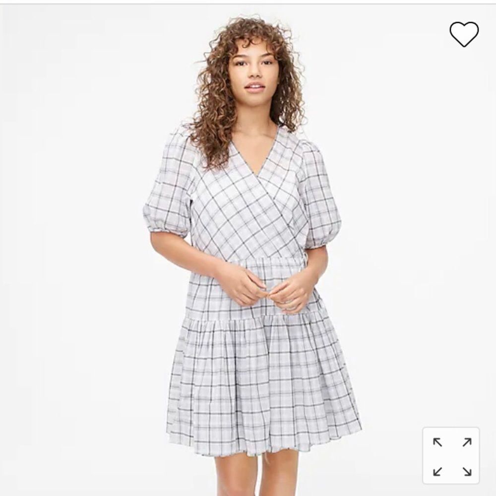 JCrew Puff-sleeve Cotton Voile Wrap Dress